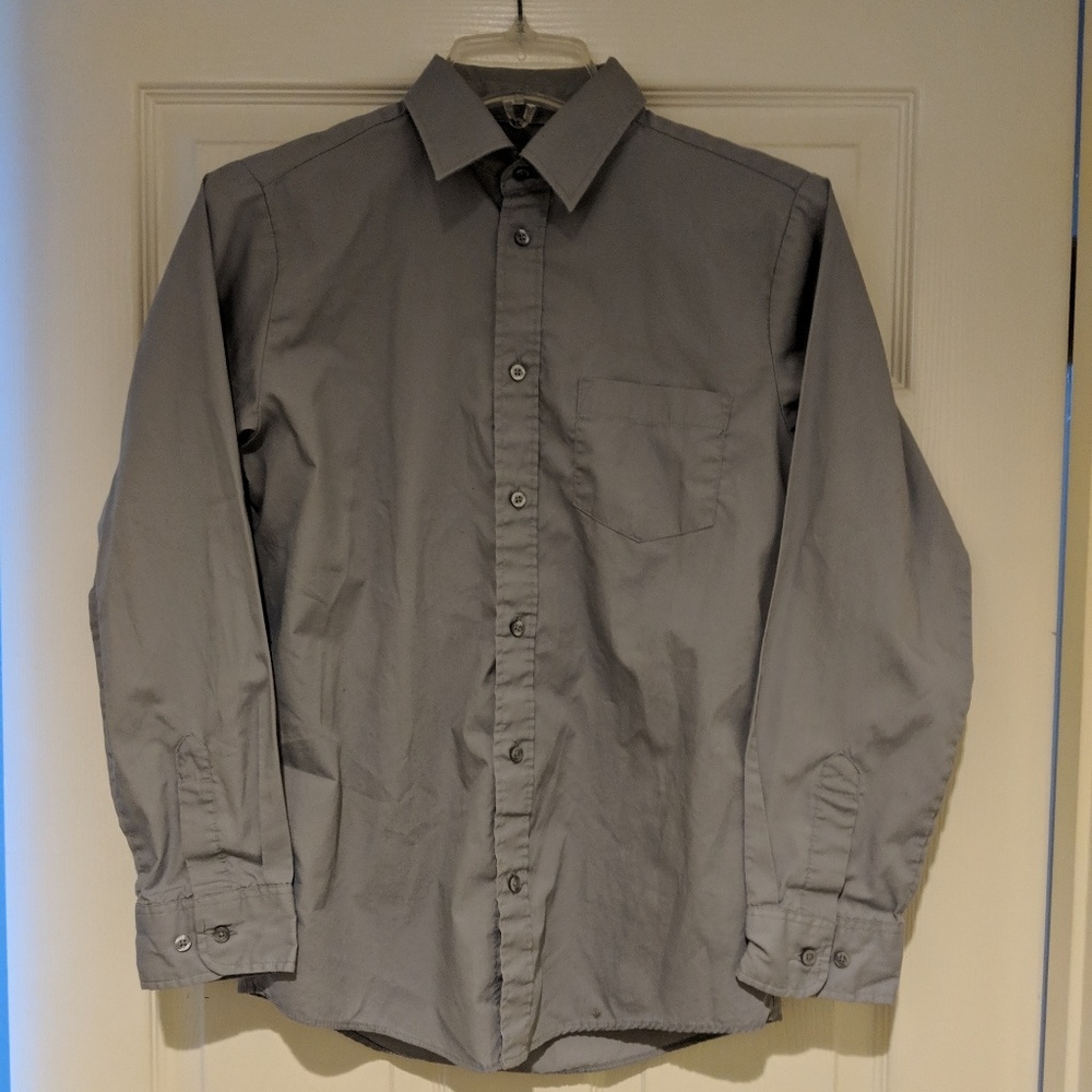 Gray Boy's Dress Shirt
